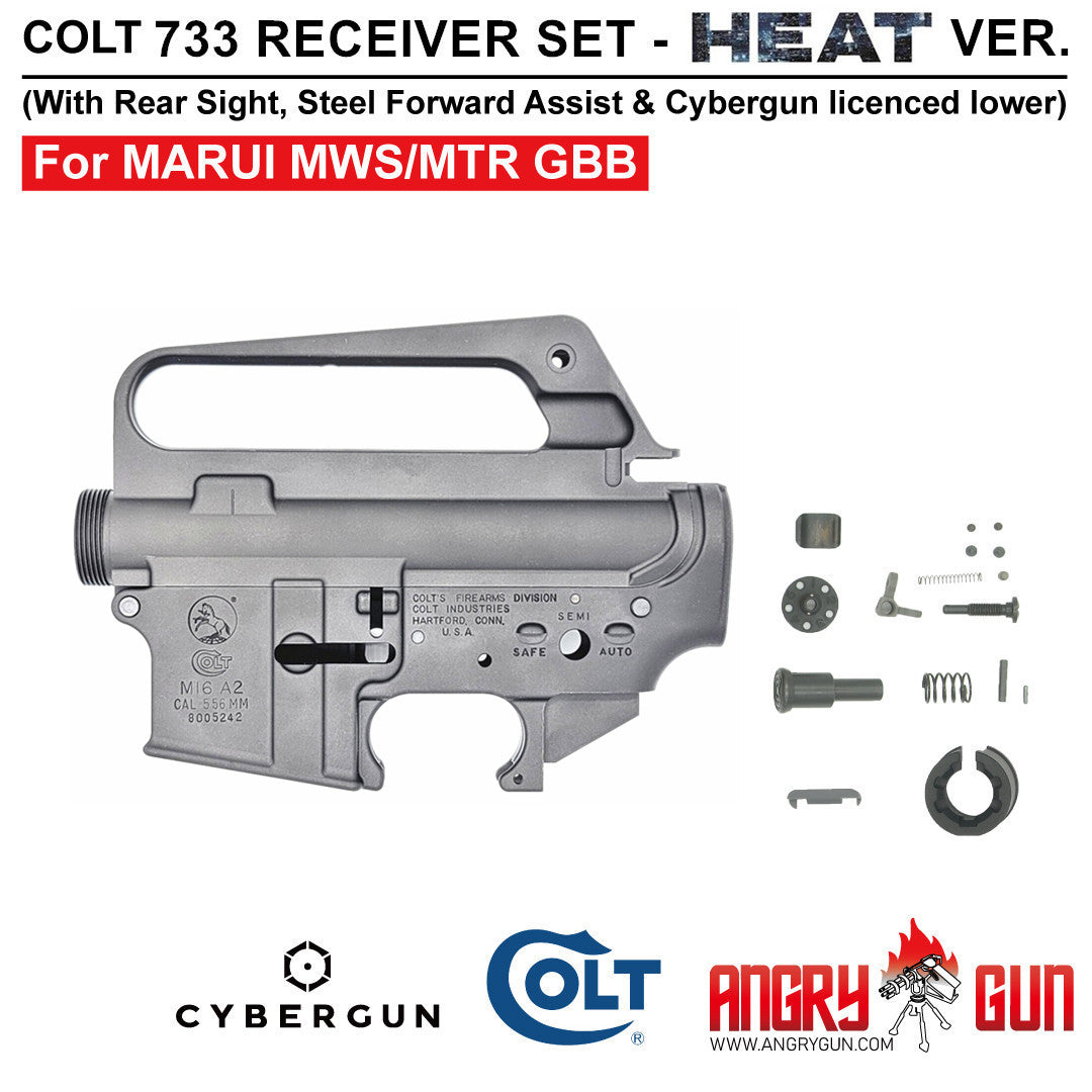 Angry Gun CNC Lower Receiver for Marui TM MWS / MTR GBB ( MK18 MOD 0 /  M16A1 MK12 ) ( Colt Licensed w/ Roll Marking Press )