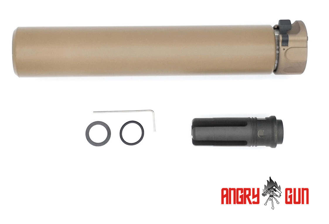 ANGRY GUN サイレンサー SOCOM 762 & QD ハイダー SOCOM762 DUMMY SILENCER (FULL MARKING VERSION)