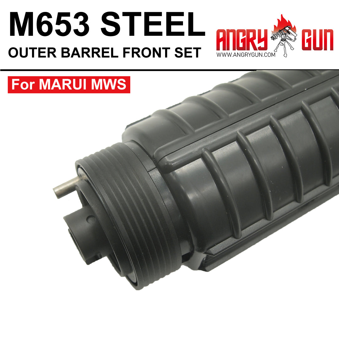 ANGRY GUN スチールアウターバレルフロントセット マルイ M653 MWS GBB用