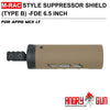 M-RAC STYLE SUPPRSSOR SHIELD (TYPE B) - CERAKOTE FDE 6.5 INCH