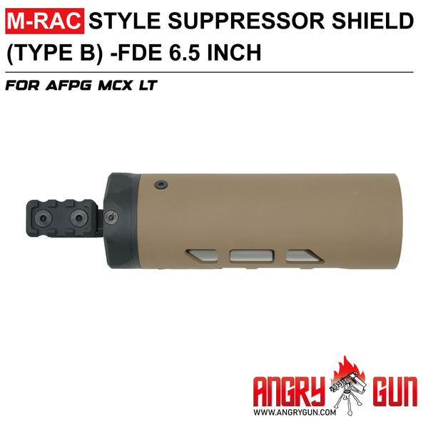 M-RAC STYLE SUPPRSSOR SHIELD (TYPE B) - CERAKOTE FDE 6.5 INCH