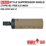 M-RAC STYLE SUPPRSSOR SHIELD (TYPE B) - CERAKOTE FDE 6.5 INCH