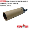M-RAC STYLE SUPPRSSOR SHIELD (TYPE B) - CERAKOTE FDE 6.5 INCH