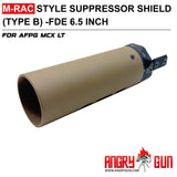 M-RAC STYLE SUPPRSSOR SHIELD (TYPE B) - CERAKOTE FDE 6.5 INCH