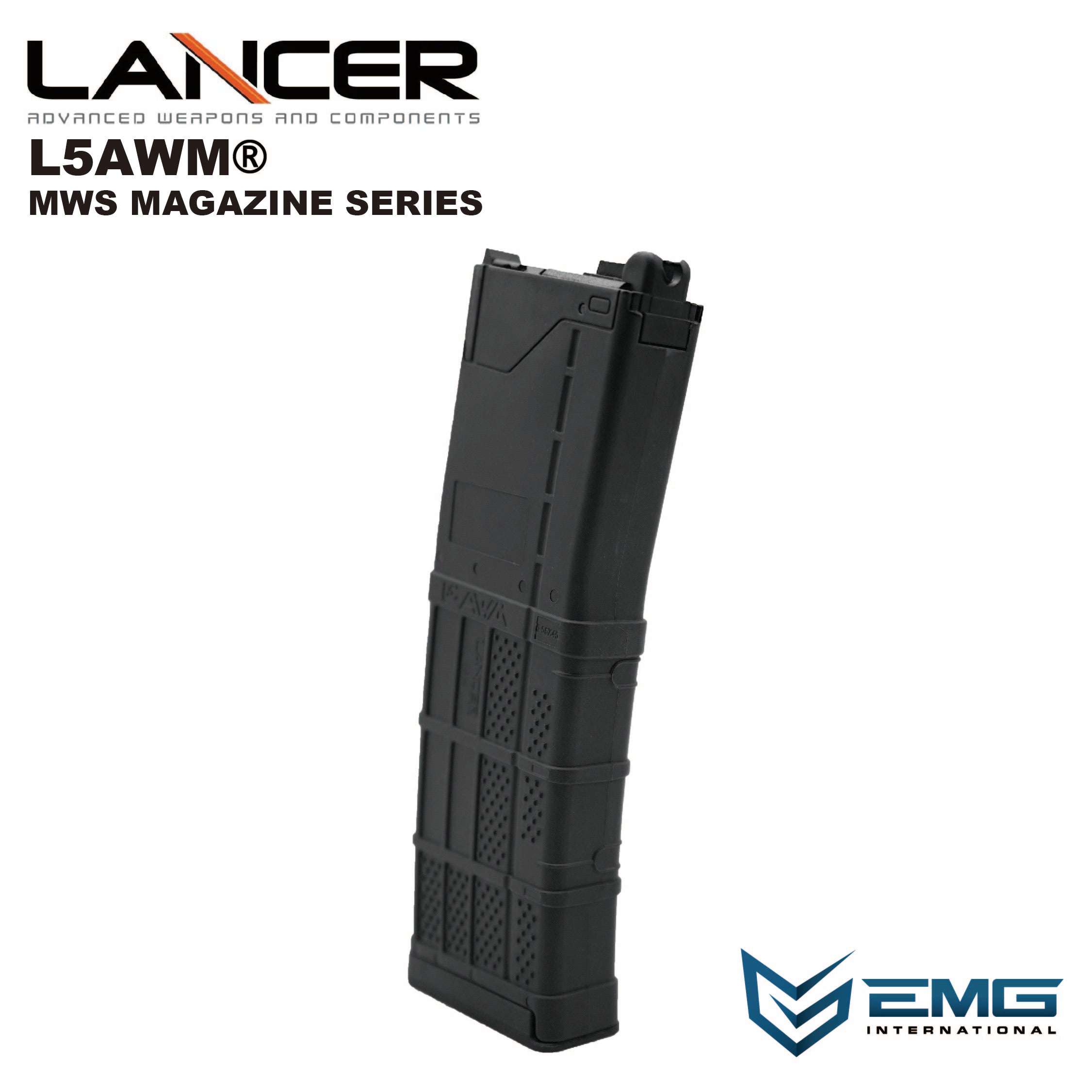 EMG LANCER SYSTEMS ライセンス L5AWM V2 MWS マガジン (OPAQUE