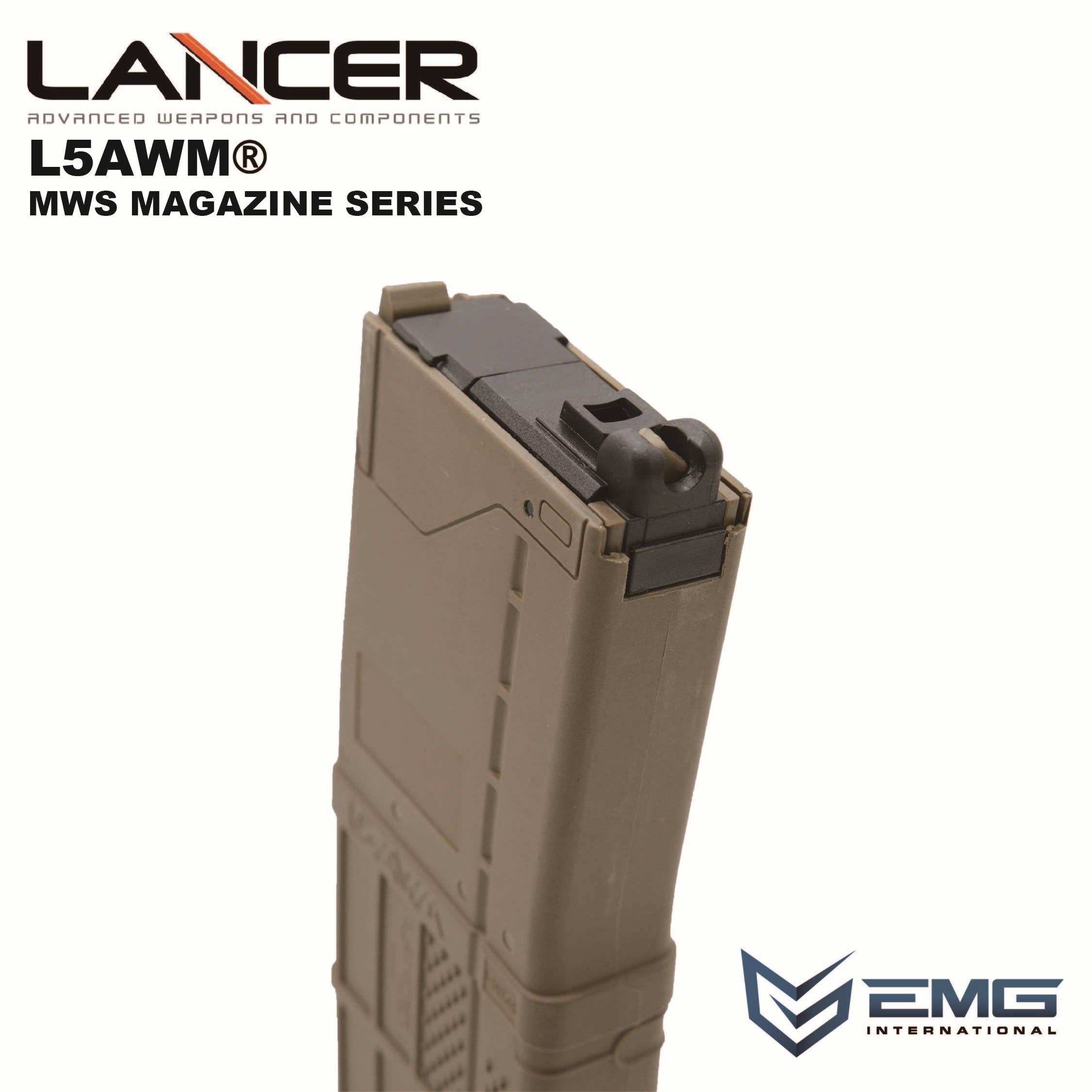 EMG LANCER SYSTEMS ライセンス L5AWM V2 MWS マガジン (OPAQUE