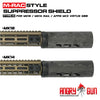 M-RAC STYLE SUPPRSSOR SHIELD (TYPE A) - BLACK CARBON 6.5 INCH
