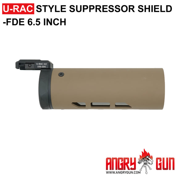 U-RAC STYLE SUPPRESSOR SHIELD - CERAKOTE FDE CARBON 6.5 INCH