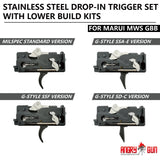 MWS STAINLESS STEEL DROP-IN TRIGGER SET WITH LOWER BUILD KITS