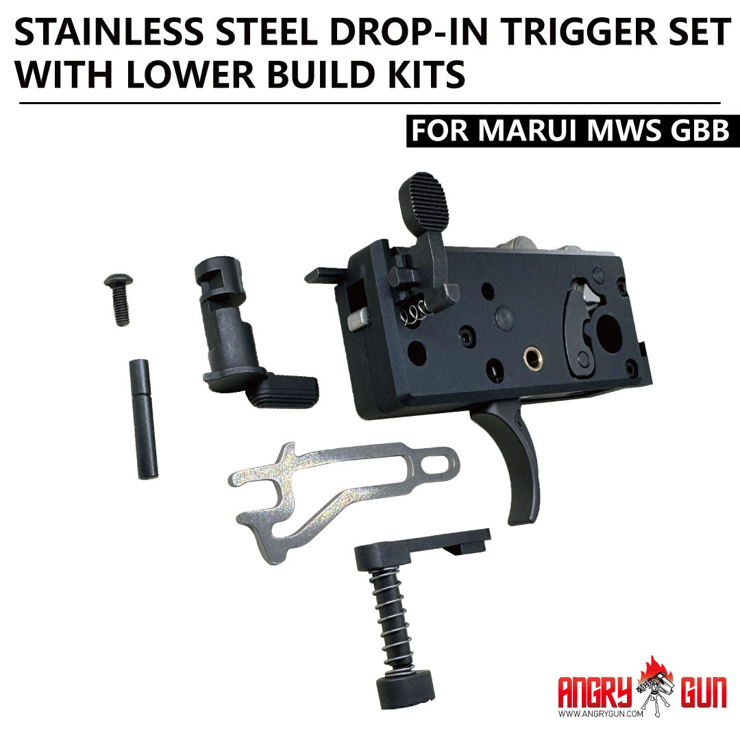 MWS Stainless Steel Drop-in Trigger Set & Lower Build Kits