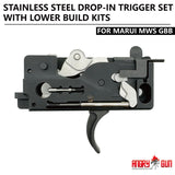 MWS STAINLESS STEEL DROP-IN TRIGGER SET WITH LOWER BUILD KITS