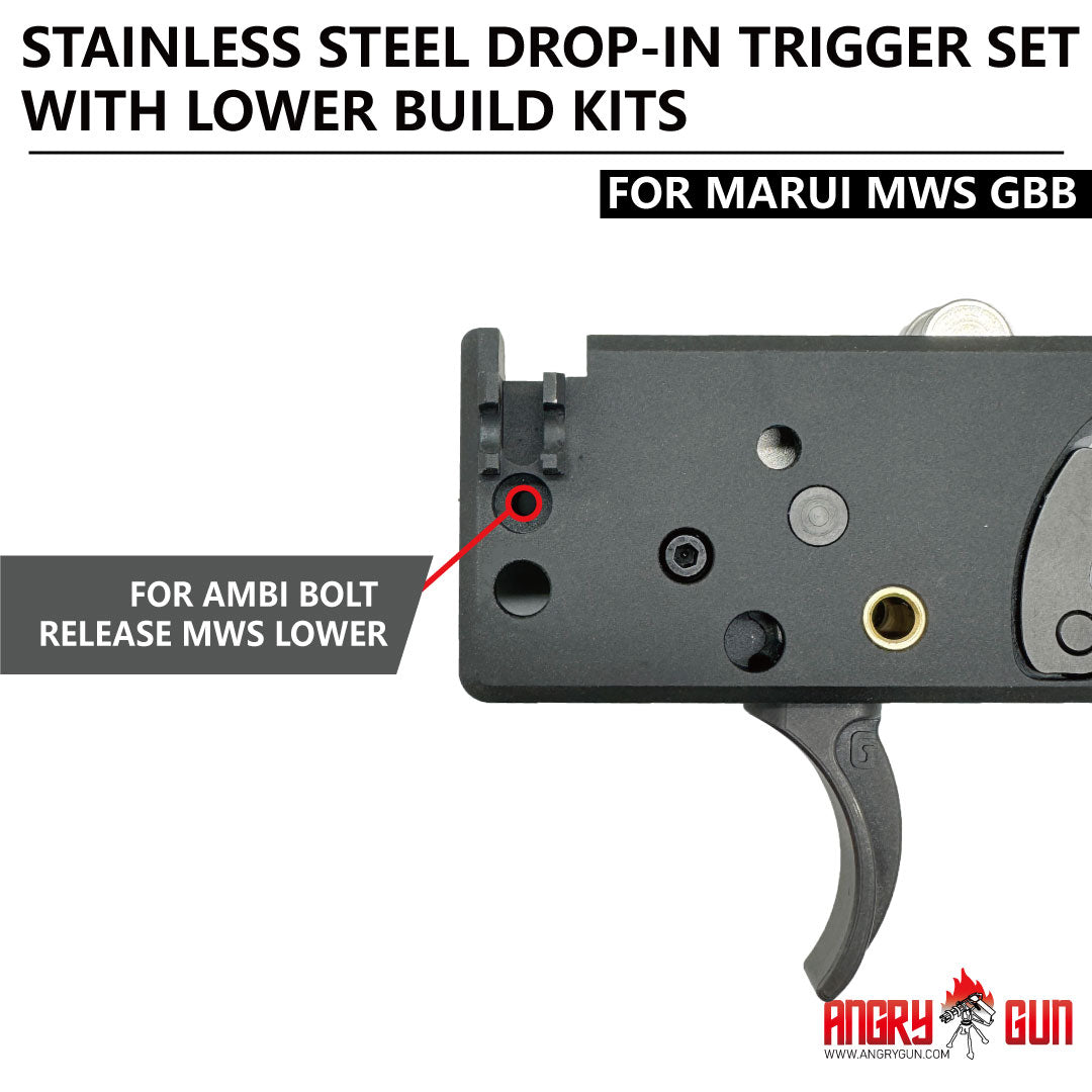 MWS Stainless Steel Drop-in Trigger Set & Lower Build Kits