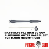 MK14/MK16 DD GOV ALUMINIUM OUTER BARREL SET SERIES  FOR MARUI MWS/MTR GBB