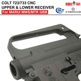 Angry Gun COLT 723 / 733 M16 A2 CNC Upper & Lower Receiver for Marui TM MWS / MTR GBB ( Colt Licensed w/ Roll Marking Press )