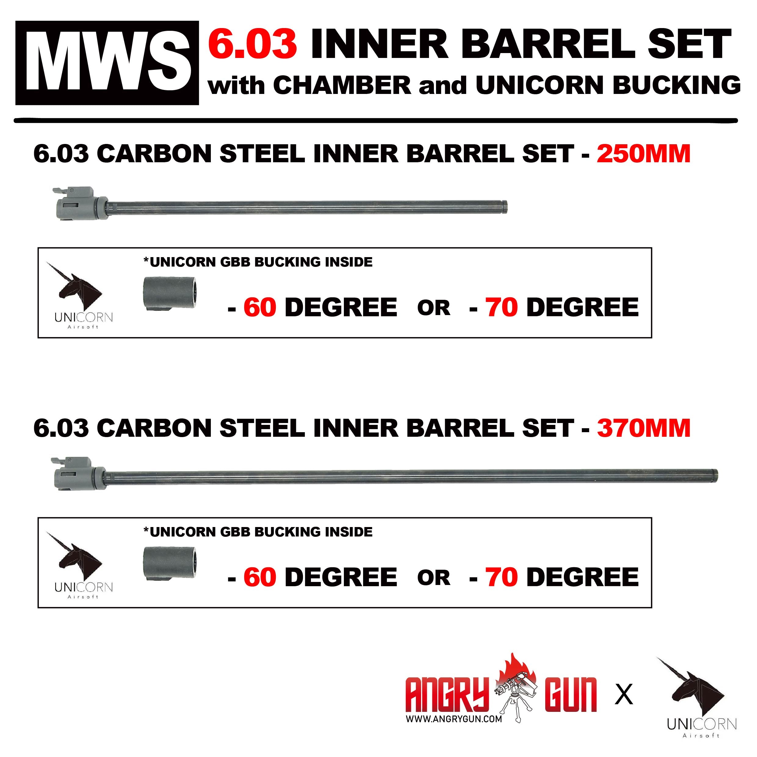 MWS 6.03 ステンレススチールインナーバレルセット（チャンバー